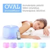 Kép 2/11 - Aroma diffúzor 7 színű LED világítással, időzítővel, távirányítóval Oval - 500ml