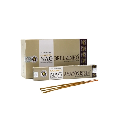 Golden Nag Masala Füstölő -  Amazon Resin (Breu Branco)