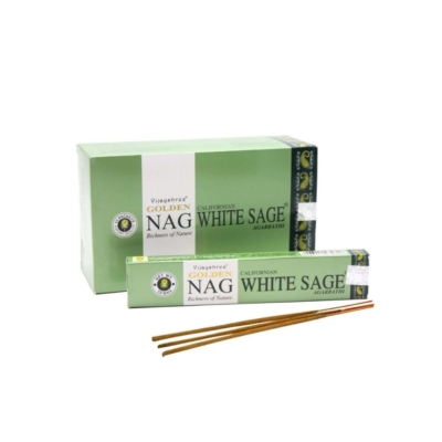 Golden Nag Masala Füstölő -  White Sage (Fehér zsálya)