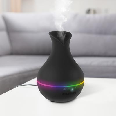 Aroma diffúzor 7 színű LED világítással, időzítővel, Tulipán fekete - 120ml