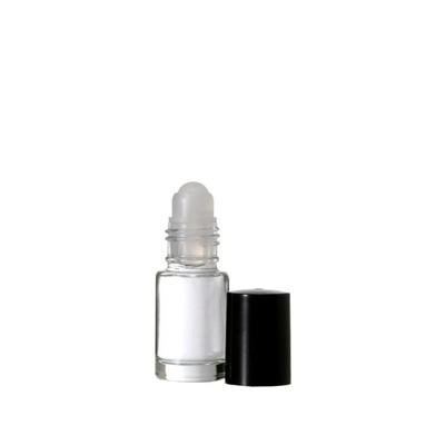 Illóolaj adagoló üveg, golyós adagolóval (roll on) átlátszó - 5ml