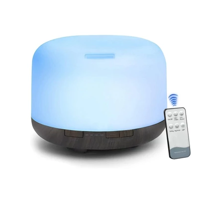 Aroma diffúzor távirányítóval Oval, fehér-barna - 500ml