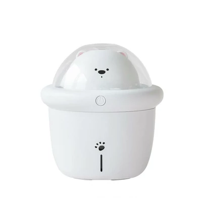 Párásító diffúzor LED világítással, Polarbear fehér - 200ml