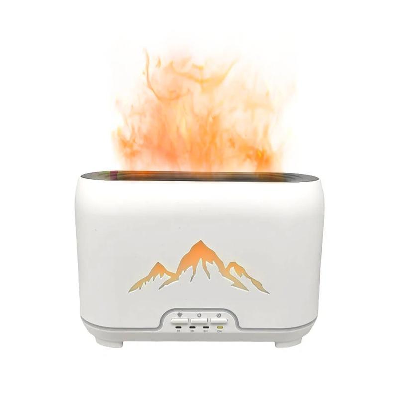 Aroma diffúzor láng effekttel, fehér - 240ml