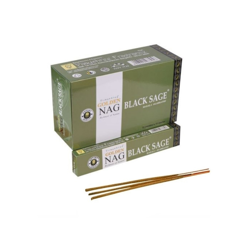 Golden Nag Masala Füstölő - Fekete Zsálya (Black Sage)