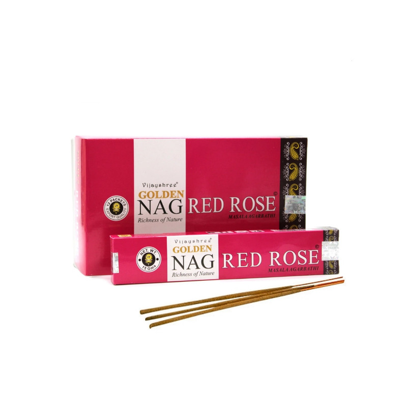 Golden Nag Masala Füstölő - Red Rose (Vörös Rózsa)