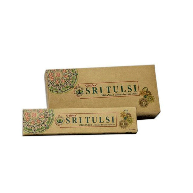Goloka Srí Tulsi (Szent Bazsalikom) Organikus füstölő
