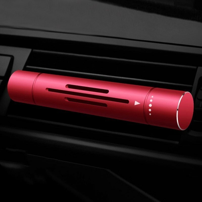 Autó illatosító diffúzor klipsz - piros (+ 2 illattal)