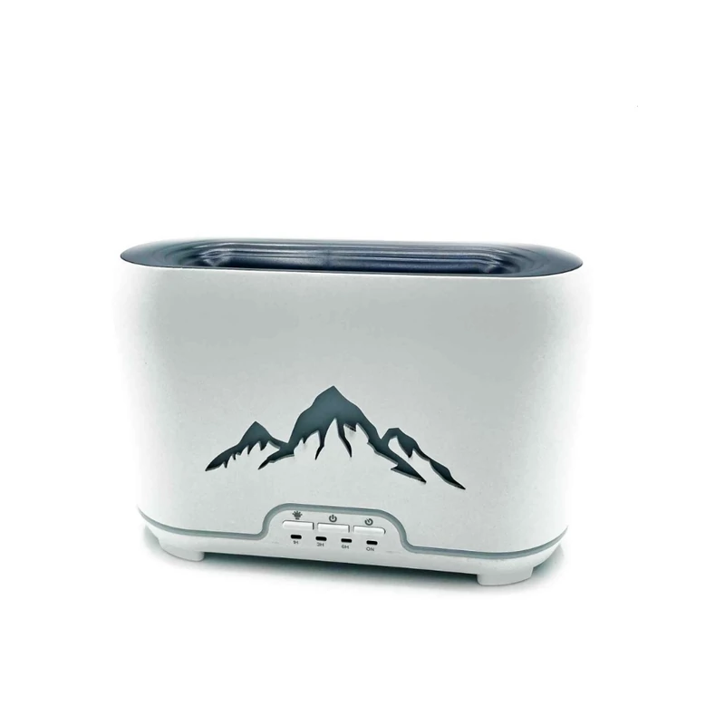 Aroma diffúzor láng effekttel, fehér - 240ml