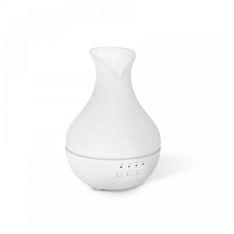 Aroma diffúzor 7 színű LED világítással, időzítővel, Tulipán fehér - 120ml