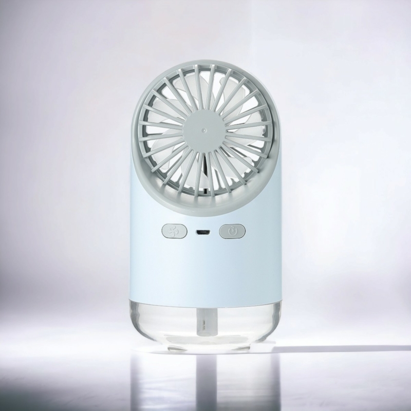 Akkumulátoros aroma diffúzor ventilátorral, kék - 200ml
